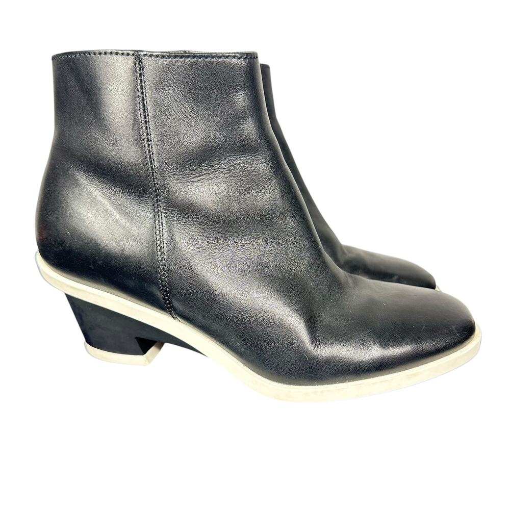 Camper Brooke Women's Leather Ankle Boots Black Casual Dress Side-Zip Heels 6